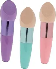 [WOONEKY] 3pcs Wet Dry Makeup Sponge Brush Set Foundation Egg Puff Makeup Tools Cosmetics Sponge Brush