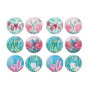 2x 6pc Ashdene Native Flora Round Fridge Magnet Set 5cm Dia