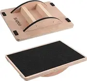 Wobble Board for Adults - Anti-Slip Balance Board for Physical Therapy, Standing Desk, Core Strength - Wooden Rocker Board