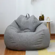 New Extra Large Bean Bag Chairs Couch Sofa Cover Indoor Lazy Lounger For Adults Kids Promotion Price Gray 90 * 110cm
