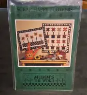 Scrap Happy Flowers Mumm's The Word Scrap Flowers Quilt 25x26 Sunflower 1993 NEW