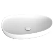 Pebble Large Above Counter Basin, Gloss White