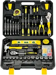 108 Pieces Multi Car Repair Combo Kits, DIY Hardware Hand Tools Set with Portable Storage Toolbox