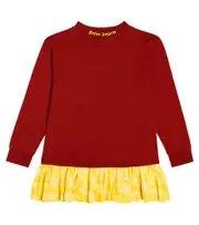 [Palm Angels Kids] Palm Angels Kids Logo cotton jersey sweater dress Y 12 multicoloured
