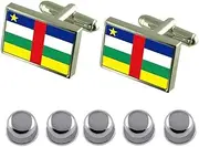 [Select Gifts] Shirt Dress Studs Central African Republic Flag Cufflinks