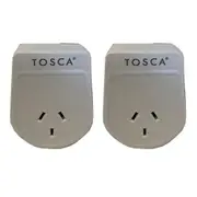 2x Tosca OD Travel Compact Power Adapter Converter Plug - India Compatibility