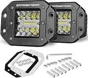 OFFROADTOWN Flush Mount LED Pods, 2pcs 5'' 78W Driving Light Work Lights Flush LED Light Bar Super Bright Fog Off Road Lights for Truck UTV ATV SUV Boat 4x4 Car