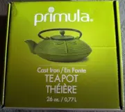 Primula Cast Iron 26 oz Dragonfly Teapot Green With Stainless Infuser NEW