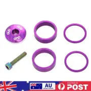 Bicycle Stem Top Cap Headset Cover with Screw Fork Ring Spacer (Purple)
