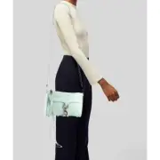 Rebecca Minkoff mini mac Crossbody bag purse wintermint black buckle A30C