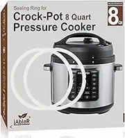 Original Sealing Ring for Crock Pot 8 Quart Pressure Cooker - Replacement Silicone Gasket Seal Rings for 8 Quart Pressure Cooker Crock-Pot 8 Qt [SCCPPC800-V1] Model Accessories Parts 2-Pack