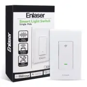 Enlaser Smart Light Switch, Single Pole, Voice/Remote Control, Easy Installation