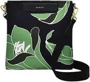 [RADLEY] London Southwell Gardens - Floral Small Zip Top Cross Body Bag Black & Green, Black