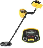 zolyet with Search Coil Ground Nugget Adjustable Sensitivi Height Gold Digger Treasure Hunter Seeker Treasures Seeking Tool Yellow