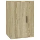 Wall-Mounted Wooden Cabinet TV Storage Unit Shelf Book Rack Cupboard Sonoma Oak