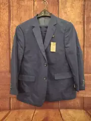 Palm Beach Mens Pantsuit, Style Boone, Blue, Size 44S