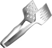Metal Cooking Tongs | Stainless Steel Fish Flipping Tongs - Heat-Resistant, Ergonomic Design Multi-Purpose Kitchen Utensils for Buffet Serving Steak Flipping
