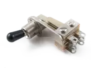 Genuine Fender 3-Position (DPDT) Toggle Pickup Switch, Chrome w/Black Tip