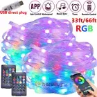 33/66 Ft LED Strip Lights, Smart Light with App Remote Control, RGB LED Decor