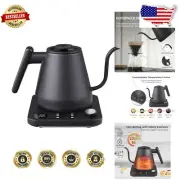 Smart Gooseneck Kettle with 5 Temp Settings - Fast Boil & Safety Features