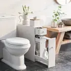 Slim Bathroom Cabinets Storage Toilet Caddy Tissue Box Toilet Paper Holder