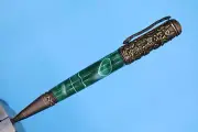 Gifts for Mom Botanical Ballpoint Pen Oil Rubbed Bronze + Green Italian Lucite