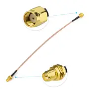 RP-SMA Female to Male RG316 Antenna Adapter Cable 20cm for WiFi Router Booster