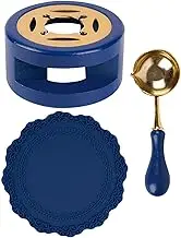 Wax Seal Kit with Wax Melting Warmer – Wax Seal Stamp Set Includes Sealing Spoon, Silicone Pad & Beads, Ideal for Envelopes, Wedding Invitations, Gift Wrapping & Craft Decoration