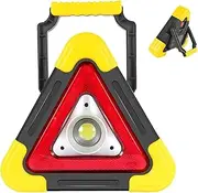 Triangle Warning Light, Solar Car Warning Triangles, Portable Safety Triangle with 4 Modes, Warning Light for Trucks, Vehicles, Accident Repairing, Hazard