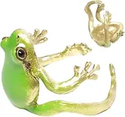 [Generic] Frog Resin Ring - Enamel Frog Open Jewelry, Frog Shaped Delicate Handmade Jewelry, Cute Tree Frog Ring, Adorable Frog Ring, Vintage Brass Frog Ring, Handmade Jewelry for Adults & Kids