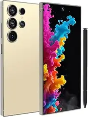 I25 Ultra Unlocked Cell Phone, 8GB+256GB Snapdragon 8 Gen 3 Android Smartphone, 7000mAh Battery Fast Charging Mobile Phone, 6.99" FHD+ 120Hz Screen, 108MP Camera, Dual SIM Phone/GPS/Face ID - Gold