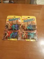 2 Remco 1986 AWA Mini Mashers 8 Pack Wrestling Figure Lot Sealed WWE WCW