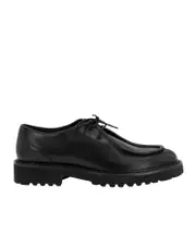 Doucal's Two-Hole Round-Toe Lace-Up Shoes 42.5,41 Black