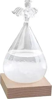 Storm Glass Weather Station,Water Drop Weather Predictor with Wood Base - Weather Forecast, Weather Station Forecaster Barometer Desktop Decoration Crafts