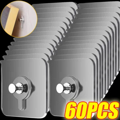 Self-Adhesive Hook Strong Adhesive Picture Frame Nails Hooks Transparent Seamles