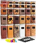 30-Pack Airtight Food Storage Containers - Pantry Organiser & Cereal Storage Lid