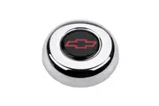 Grant Chrome Horn Button Suit Classic & Challenger Steering Wheels With Red Bowtie Emblem