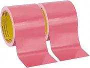 uxcell 3"x0.01" Bookbinding Tape, 22 Yard Total 2 Roll Cloth Bookbinding Repair Tape Book Binding Tape Self Adhesive for Repairing Old Books, Pink