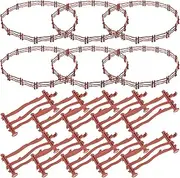 Balacoo 100 Pcs Corral Fencing Toy: Plastic Mini Farm Fence, Realistic Garden Farm Fence Toys for Barn Paddock Animals Figurines - Kids&Toddler Present