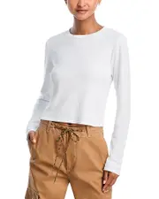 perfectwhitetee Jamie Long Sleeve Crewneck Tee