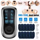 TENS Machine EMS Massager Dual Pulse Muscle Stimulator 10 Pads Pain Relief AU