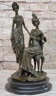 Unique Signed Original Mavchi Showgirls Follies Bronze Sculpture Victorian Style