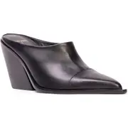 BLACK SUEDE STUDIO Noa Pointed Toe Mule in Black Nappa Leather at Nordstrom, Size 9Us