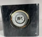 Bulova World Time - Airplane Second Hand - Marble Desk Shelf Mantle Clock NEW