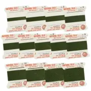 OLIVE GREEN Griffin Silk Bead Cord Thread make Silk Tassels, Pearl Knotting Cord