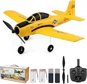 CKYSCHN WLtoys A210 4Ch RC Plane, T28 Trojan RC Airplanes with 6G/3D Mode, 2.4G Remote Control RC Airplanes Gifts for Adults Boys, Foam RC Planes with 2 Battery (T28 Trojan-2)
