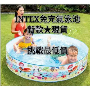 當天出貨🈶INTEX免充氣泳池 152*25 56451 免充氣游泳池  游泳池 戲水池 免充氣泳池 游泳 玩水