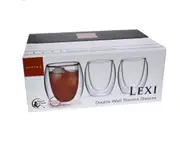 Lexi 250ml Dual Double Wall Espresso Cups - Set Of 6