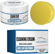 [Generic] White Canvas Shoe Cleaner | Canvas Shoe Cleaning Cream,White Shoe Cleaning Cream, White Shoe Multifunctional Cleaning Cream with Sponge