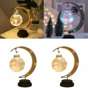LED Moon Shape Table Lamp RGB USB Rechargeable Night Light Bedside Desk Lamp Gl